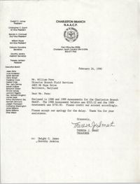 Letter from Theresa J. Smart to William Penn, February 24, 1990