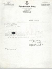 Letter from James R. Worthy to Raymond Fisher, October 31, 1989
