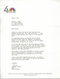 Letter from Deborah Tibbetts to Dwight C. James, June 8, 1990
