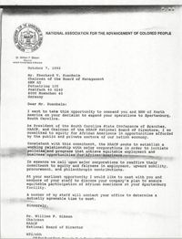 Letter from William F. Gibson to Eberhard V. Kuenheim, October 7, 1992