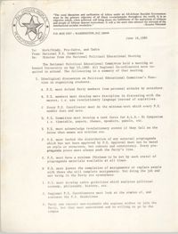 All African People's Revolutionary Party Memorandum, June 16, 1980