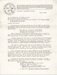 All African People's Revolutionary Party Memorandum, June 13, 1980