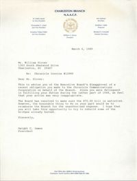 Letter from Dwight C. James to William Glover, March 6, 1989