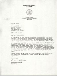 Letter from Barbara Kingston to J. Ruckstuhly, May 10, 1991