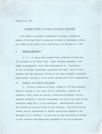 Progress Report on Malcolm X Liberation University, November 15, 1969