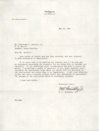 Letter from W. L. Brinkley, Jr. to Cleveland Sellers, May 26, 1964