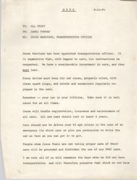 Memorandum from James Forman to All Staff, September 11, 1964