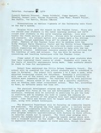 Minutes of the Council of Elders Meeting, September 26, 1970