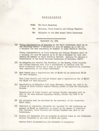 NAACP Memorandum, September 18, 1961