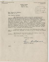 Democratic Committee: Letter from Eugene S. Blease to Senator Burnet R. Maybank, July 7, 1944