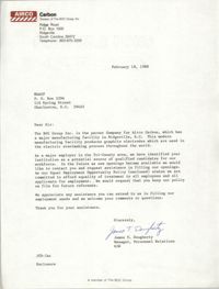 Letter from James T. Dougherty to Charleston Branch of the NAACP, February 18, 1988