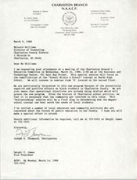 Letter from Joseph G. Thompson to Melanie Williams, March 9, 1988