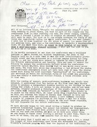 Letter from Jack Chatfield, July 10, 1988