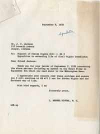 Letter from J. T. Jackson to Representative L. Mendel Rivers, September 7, 1959