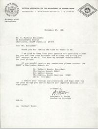 Letter from David T. Pearlman to E. Michael Bonaparte, November 29, 1983
