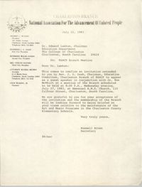 Letter from Russell Brown to Edward Lawton, July 22, 1983