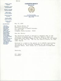 Letter from Dwight C. James to Nelson Rivers, III, May 15, 1989