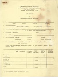 Application for Malcolm X Liberation University