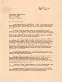Letter from Gwendolyn Williams to George Crockett, August 12, 1988