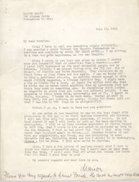 Letter from Marion Palfi to Bernice Robinson, July 15, 1963