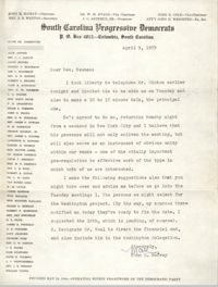 Letter from John H. McCray to Rev. Newman, April 9, 1959