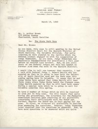 Letter from Matthew J. Perry to J. Arthur Brown, March 15, 1963