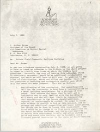Letter from Jeffrey Rosenblum to J. Arthur Brown, July 7, 1982