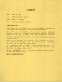 NAACP Memorandum, June 18, 1991