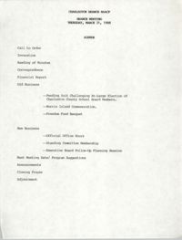 Agenda, Charleston Branch of the NAACP, March 31, 1988