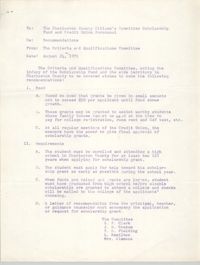 Charleston County Citizen's Committee Memorandum, August 24, 1971