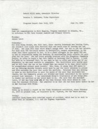 VISTA Progress Report, June 8-12, 1970