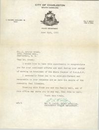 Letter from William F. Kelly to J. Arthur Brown, June 24, 1965
