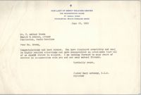 Letter from Sister Mary Anthony to J. Arthur Brown, June 28, 1965