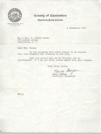 Letter from Nancy Morgan to Mr. and Mrs. J. Arthur Brown, September 4, 1963