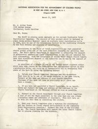 NAACP Memorandum, March 17, 1958