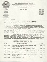 South Carolina Conference of Branches of the NAACP Announcement, June 28, 1988