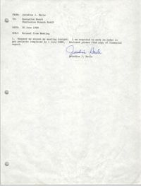 Charleston Branch of the NAACP Memorandum, June 30, 1988