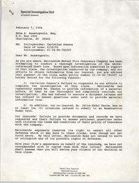 Letter from David A. Perry to Akim A. Anastopoulo, February 7, 1994