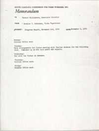 Memorandum from Bernice V. Robinson to Robert Williamson, November 9, 1970