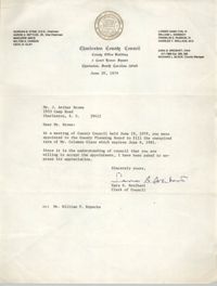 Letter from Sara B. Breibart to J. Arthur Brown, June 20, 1979