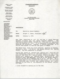 Charleston Branch of the NAACP Memorandum, January 2, 1991