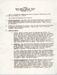 Minutes, South Carolina Conference of Branches of the NAACP, September 11, 1982