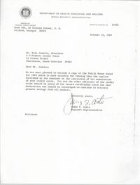 Letter from James T. Coats to Esau Jenkins, October 15, 1969
