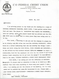 Letter from Esau Jenkins, March 28, 1971