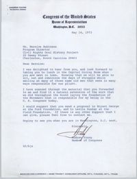 Letter from Andrew Young to Bernice Robinson, May 14, 1973