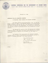 NAACP Memorandum, December 14, 1964