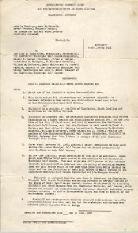 Affidavit Civil Action 7048, Charleston Division, June 1960