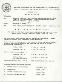 NAACP Memorandum, October 1990