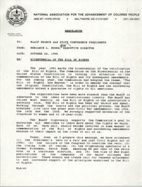 NAACP Memorandum, October 24, 1990
