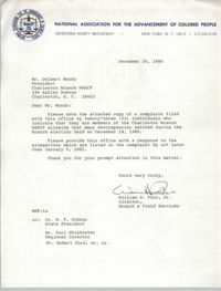 NAACP Memorandum, December 24, 1980
